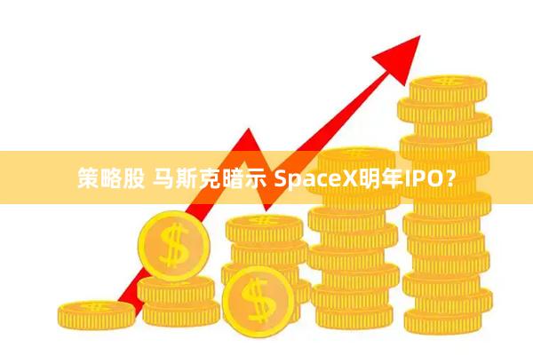 策略股 马斯克暗示 SpaceX明年IPO？
