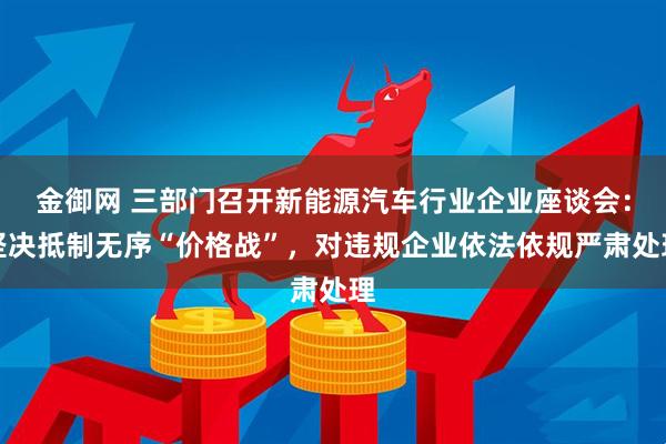 金御网 三部门召开新能源汽车行业企业座谈会：坚决抵制无序“价格战”，对违规企业依法依规严肃处理